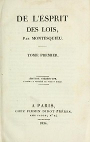 Charles-Louis de Secondat baron de La Brède et de Montesquieu